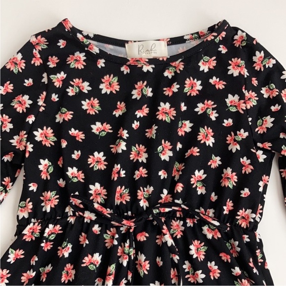 Girls Floral Long Sleeve Dress - Picture 2 of 5